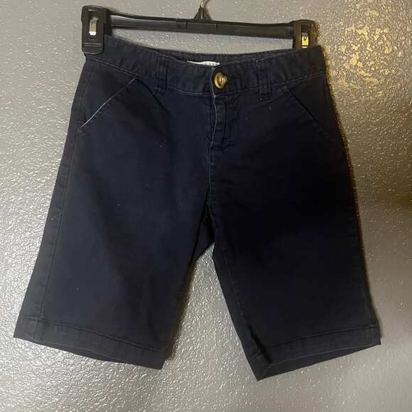 Girls Navy Stretch Shorts Old Navy Casual Uniform Style - Picture 1 of 6